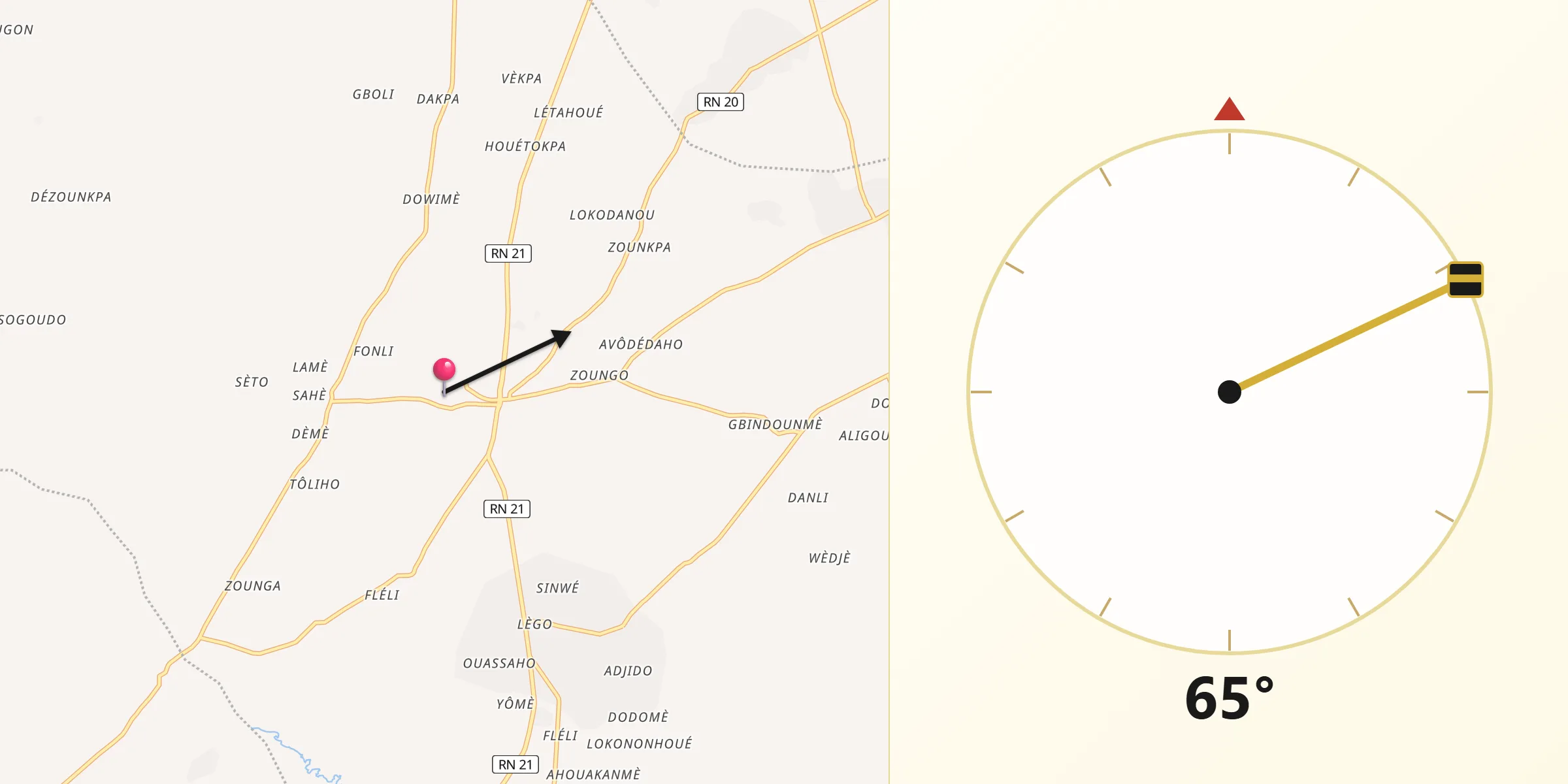 Alkibla daga Commune of Agbangnizoun zuwa Makka