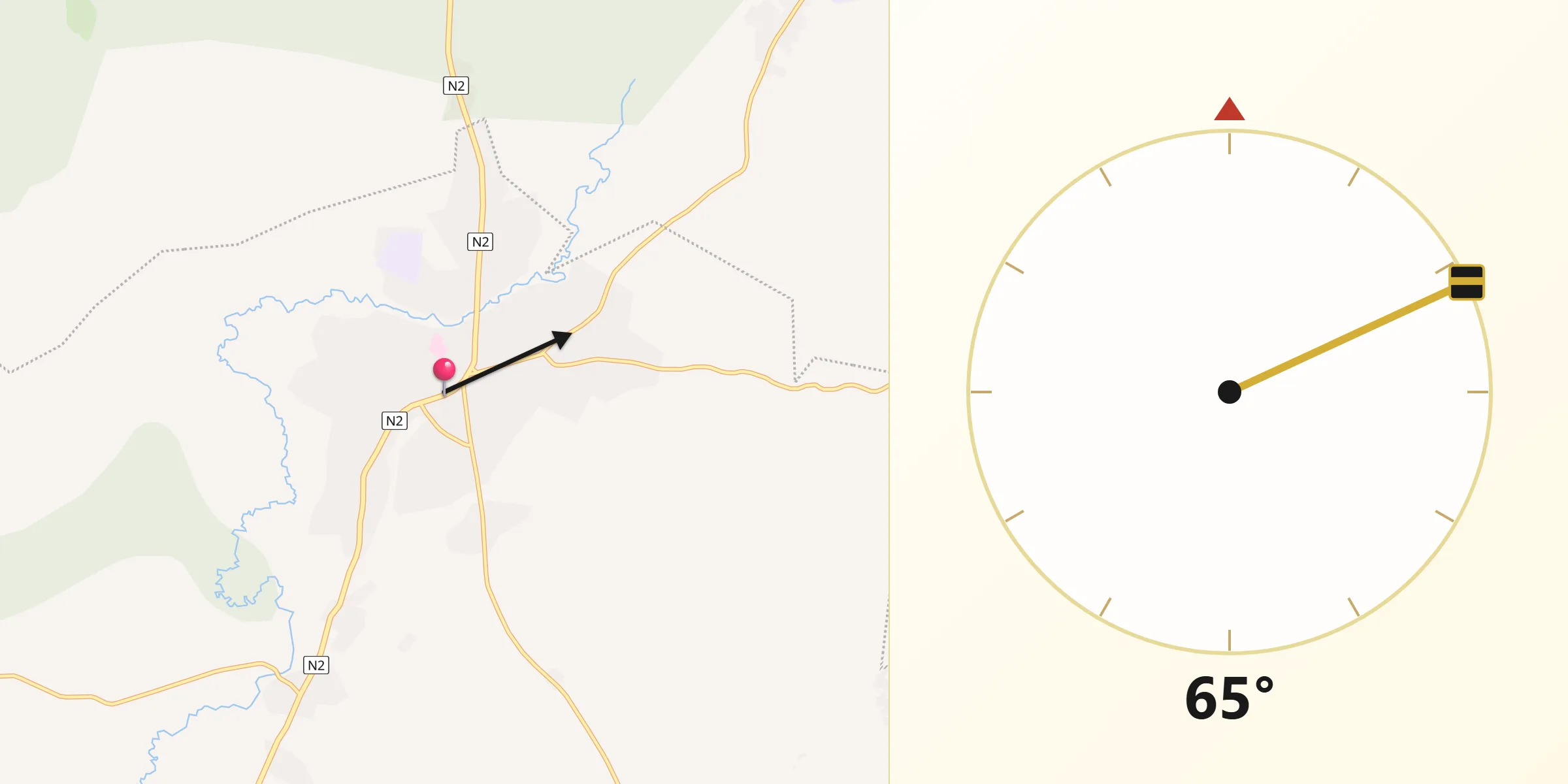 Qibla Direction from Hohoe