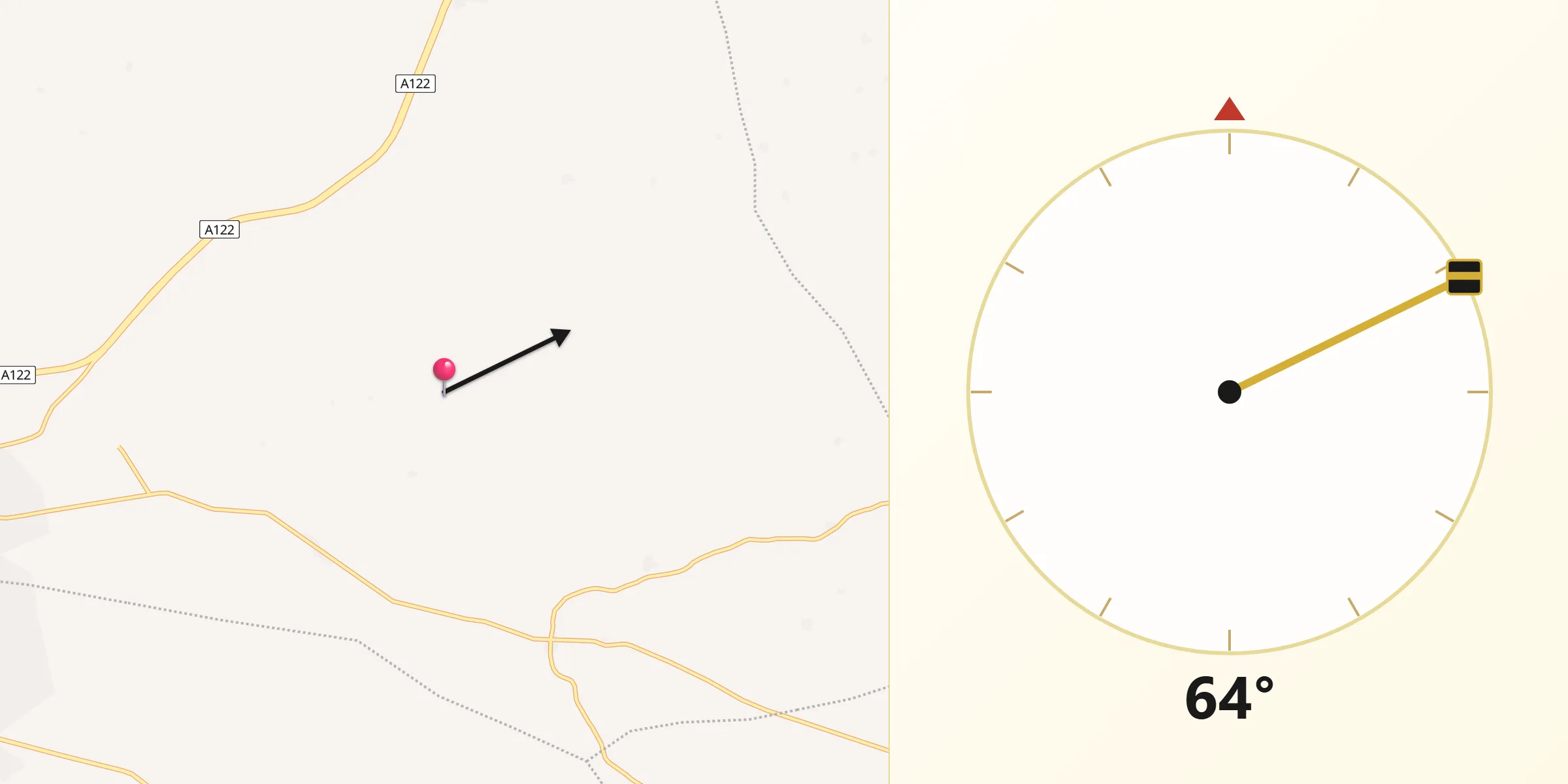 Qibla Direction from Modakeke