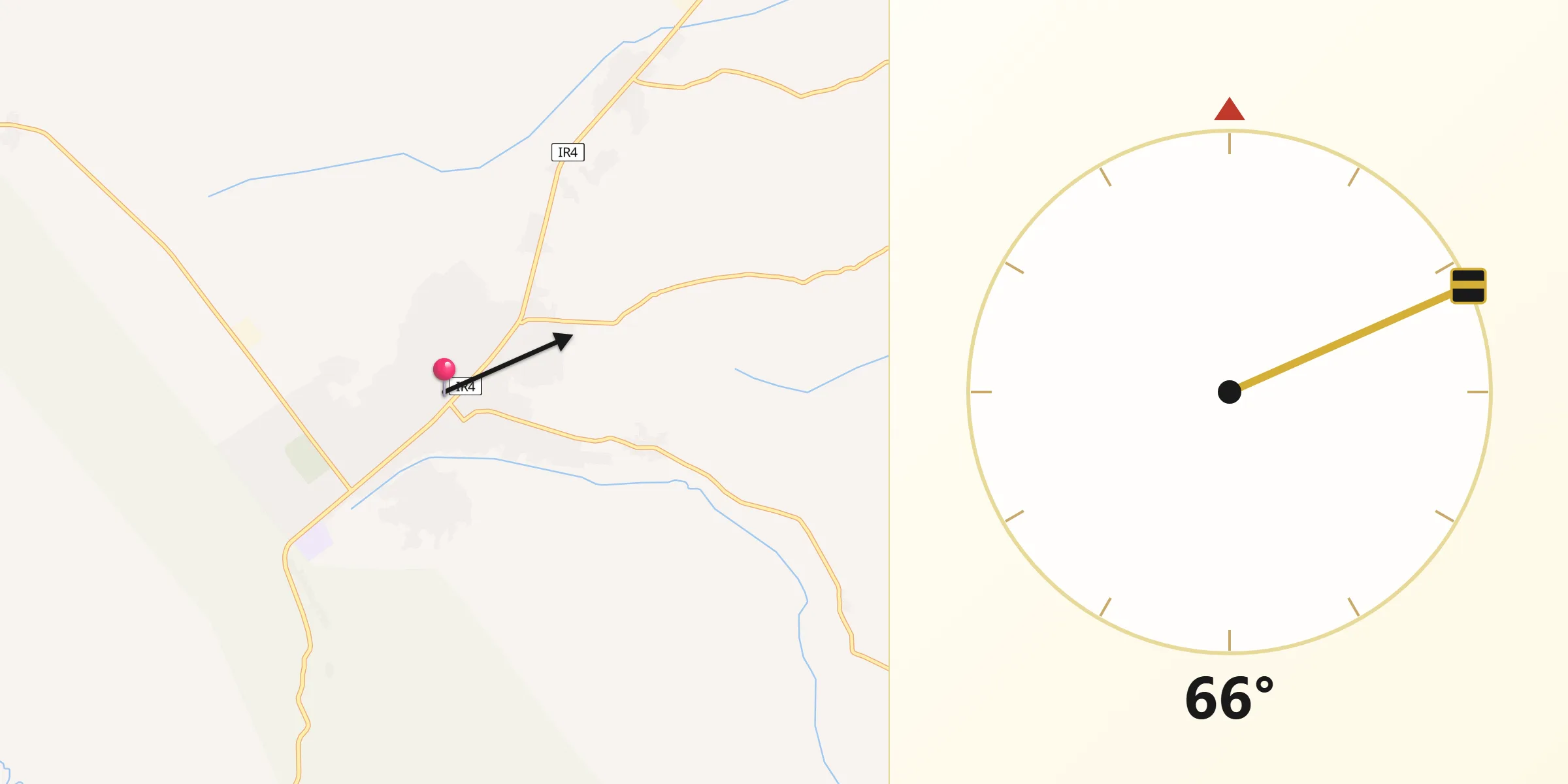 Qibla Direction from Ejura