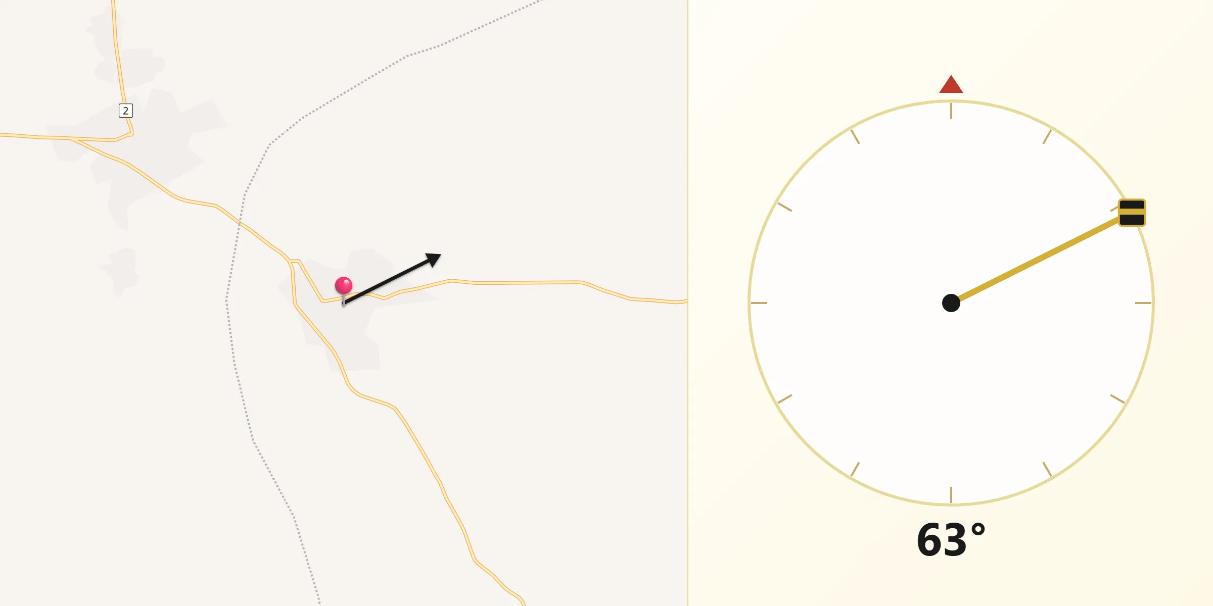 Qibla Direction from Emure-Ekiti