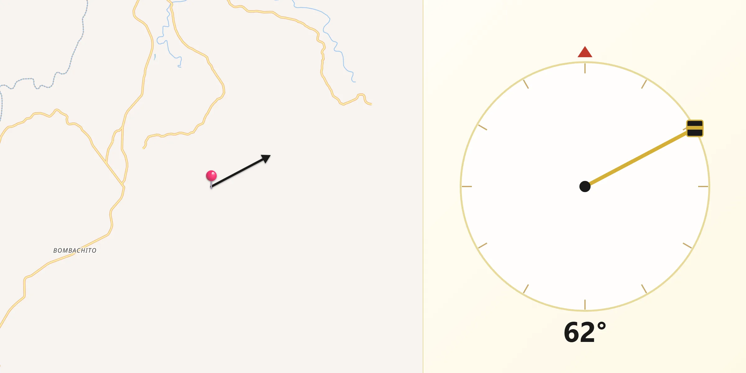 Dirección de la Qibla desde Distrito de Macaracas