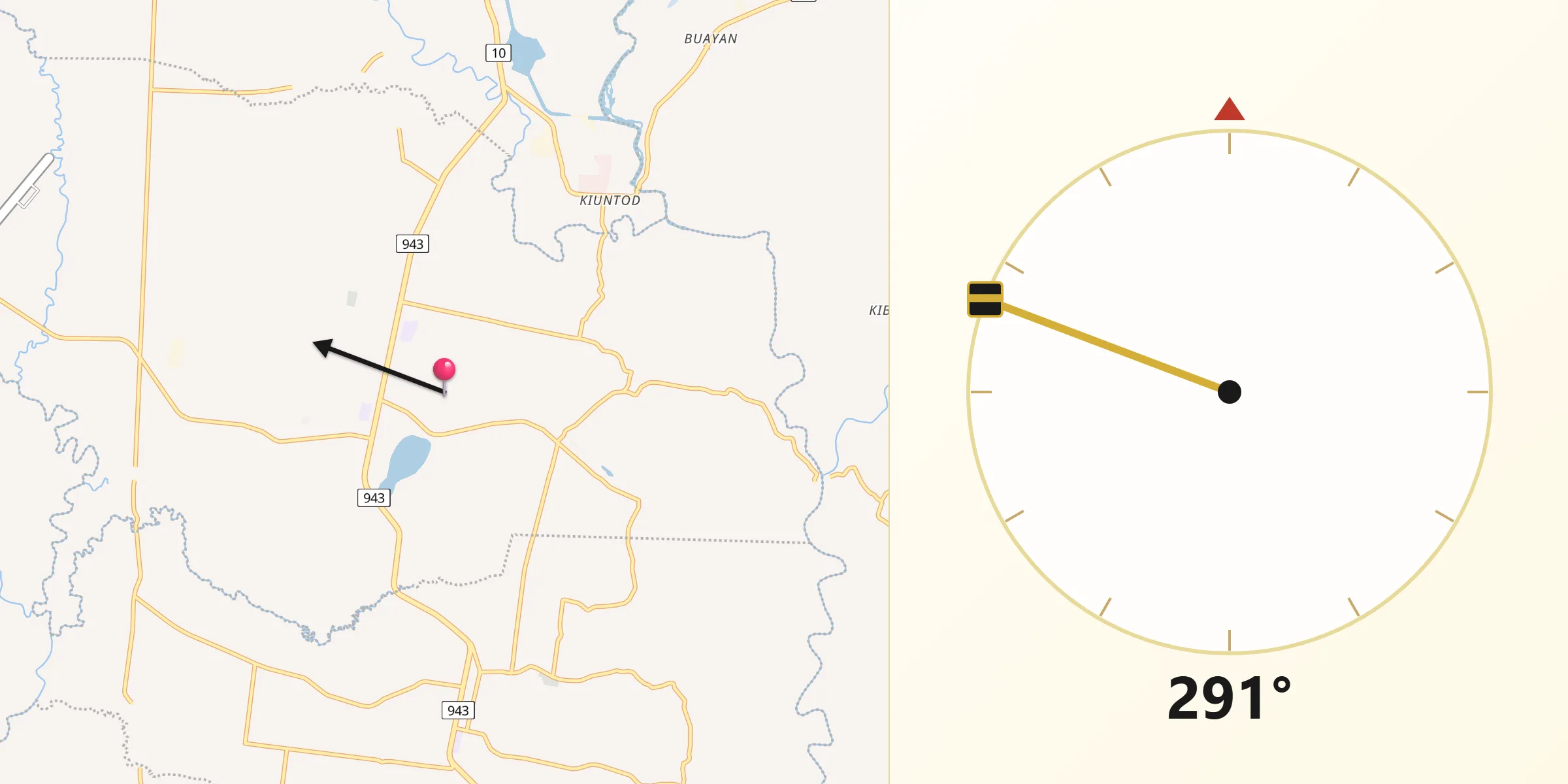 Qibla Direction from Don Carlos