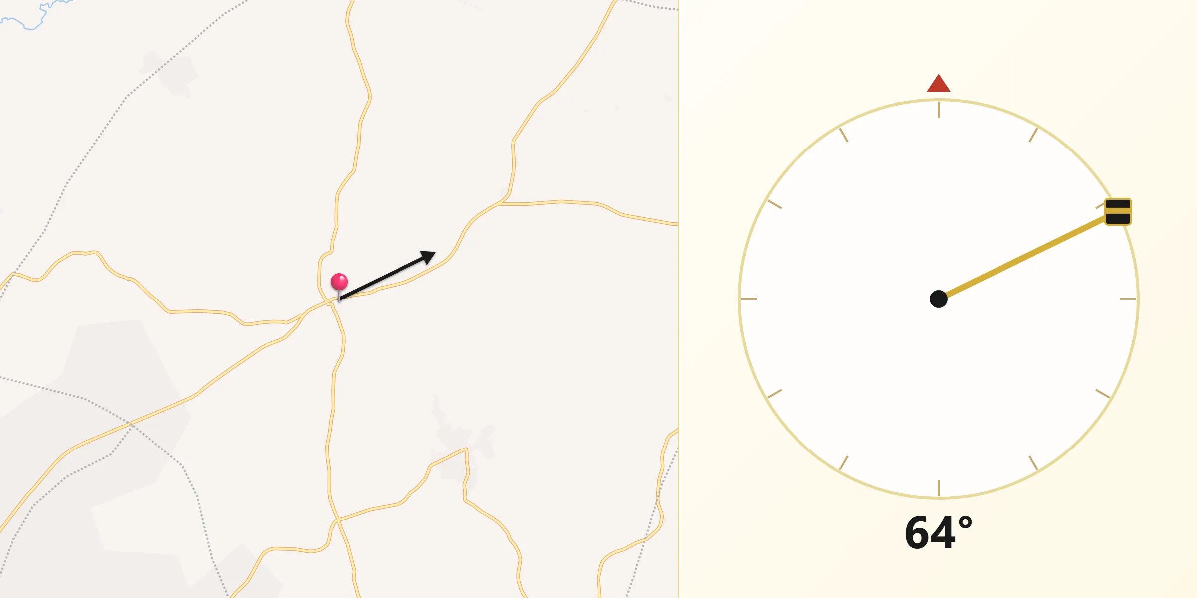 Qibla Direction from Ijebu-Jesa