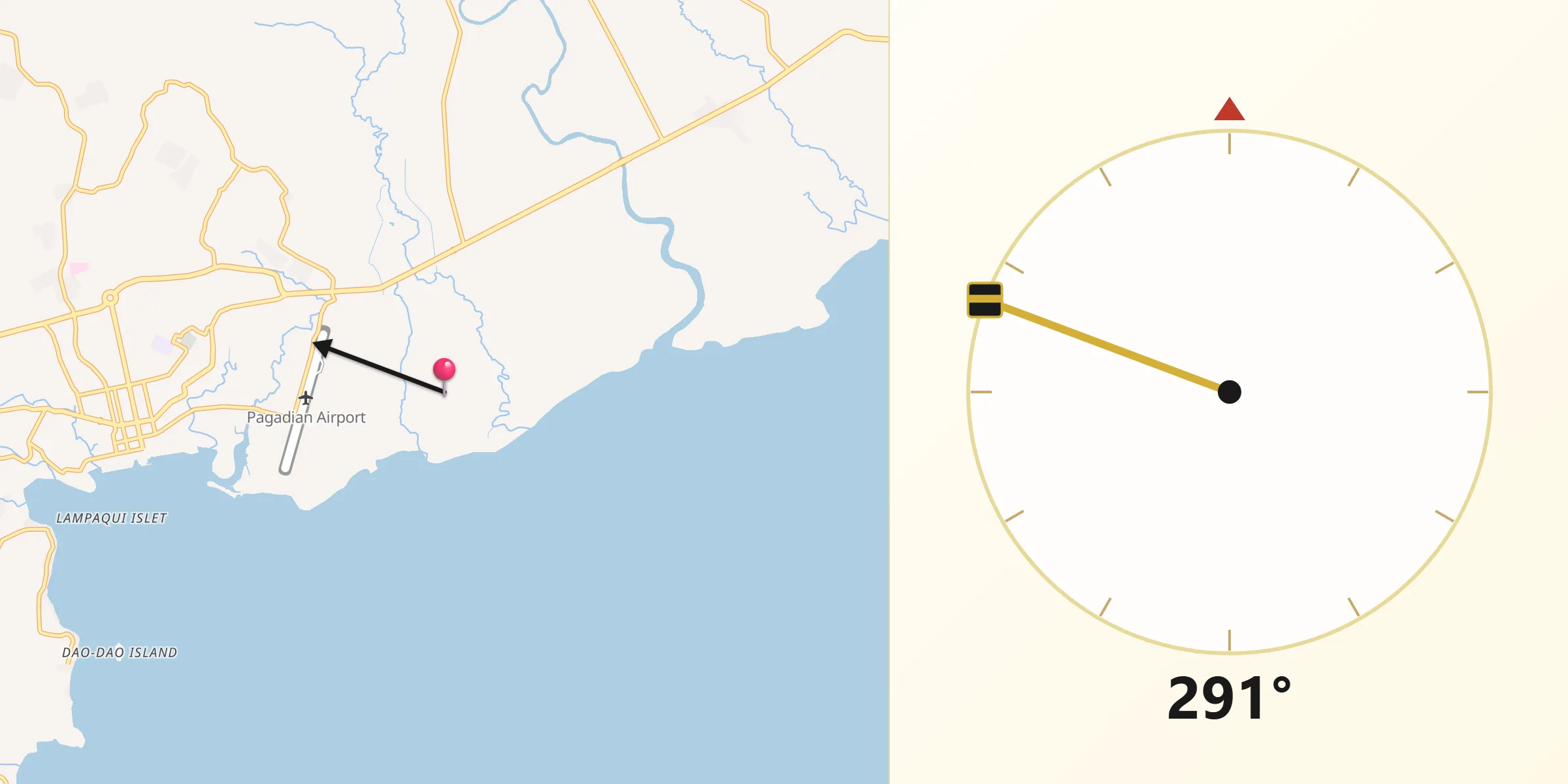 Qibla Direction from Muricay