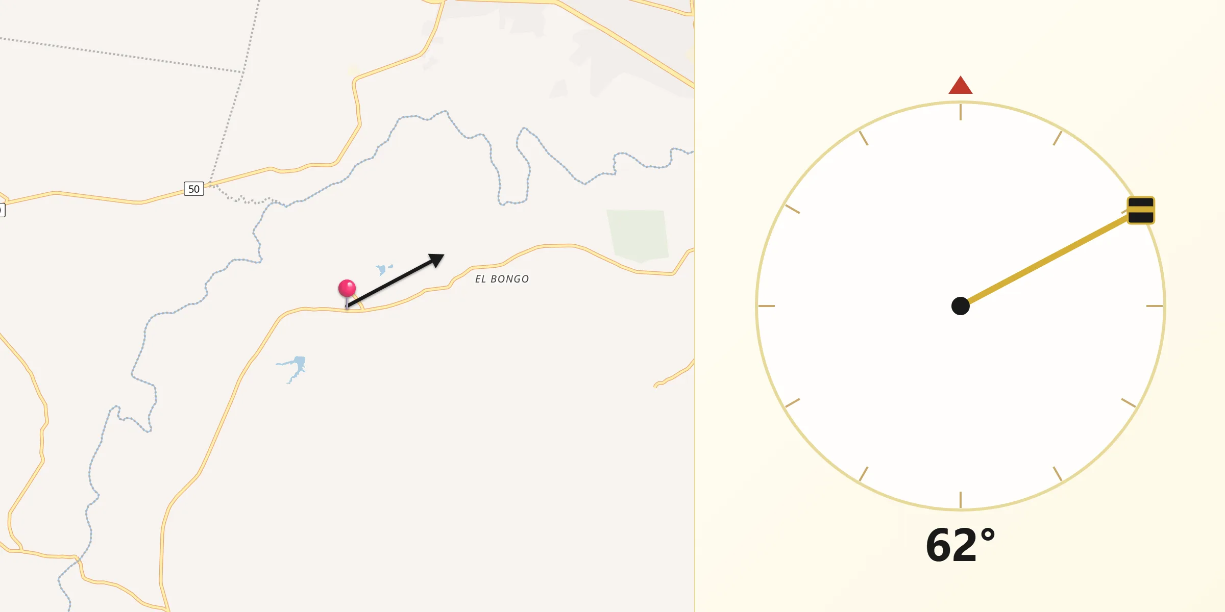Dirección de la Qibla desde Los Olivos