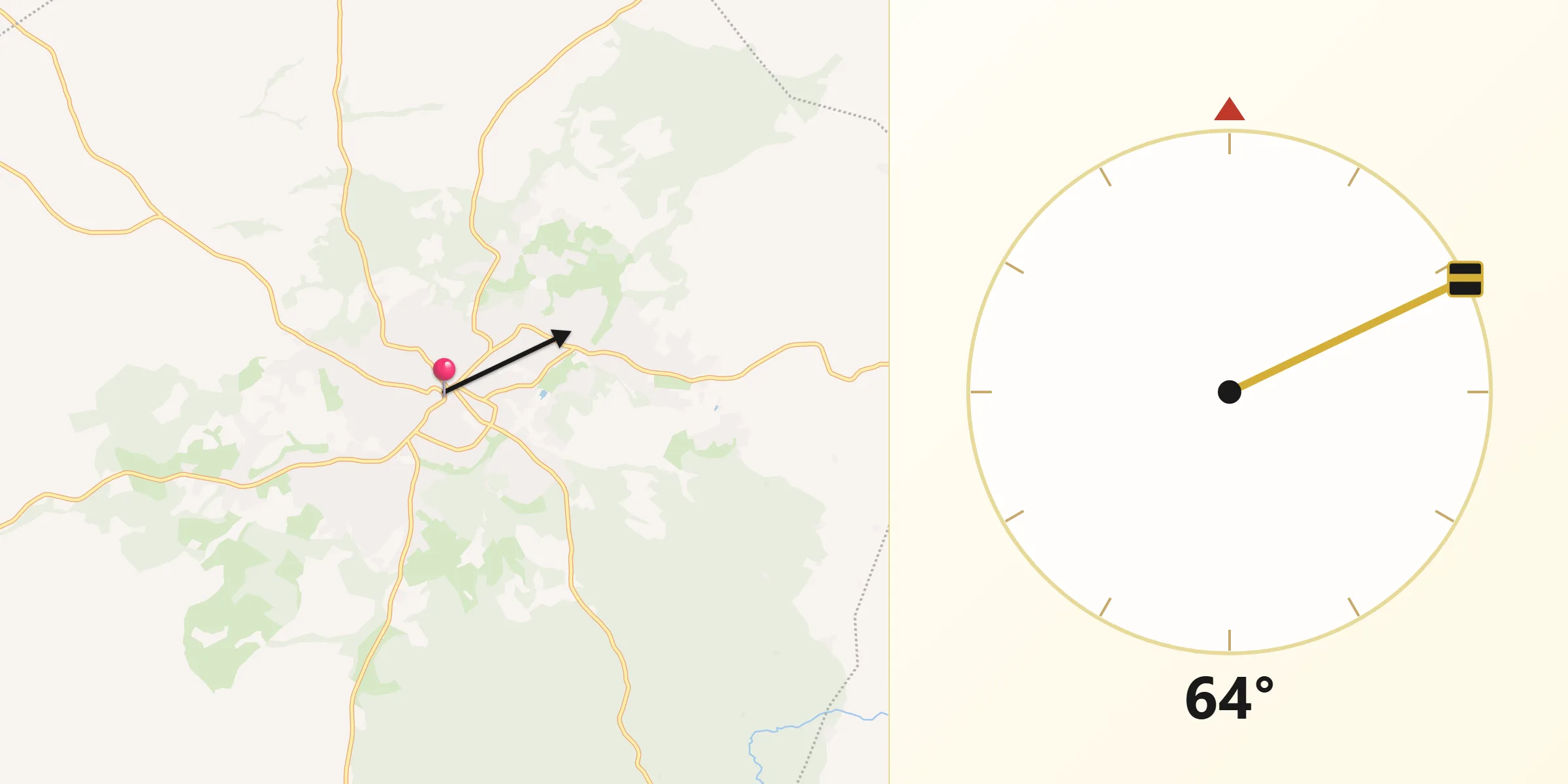 Qibla Direction from Ila Orangun