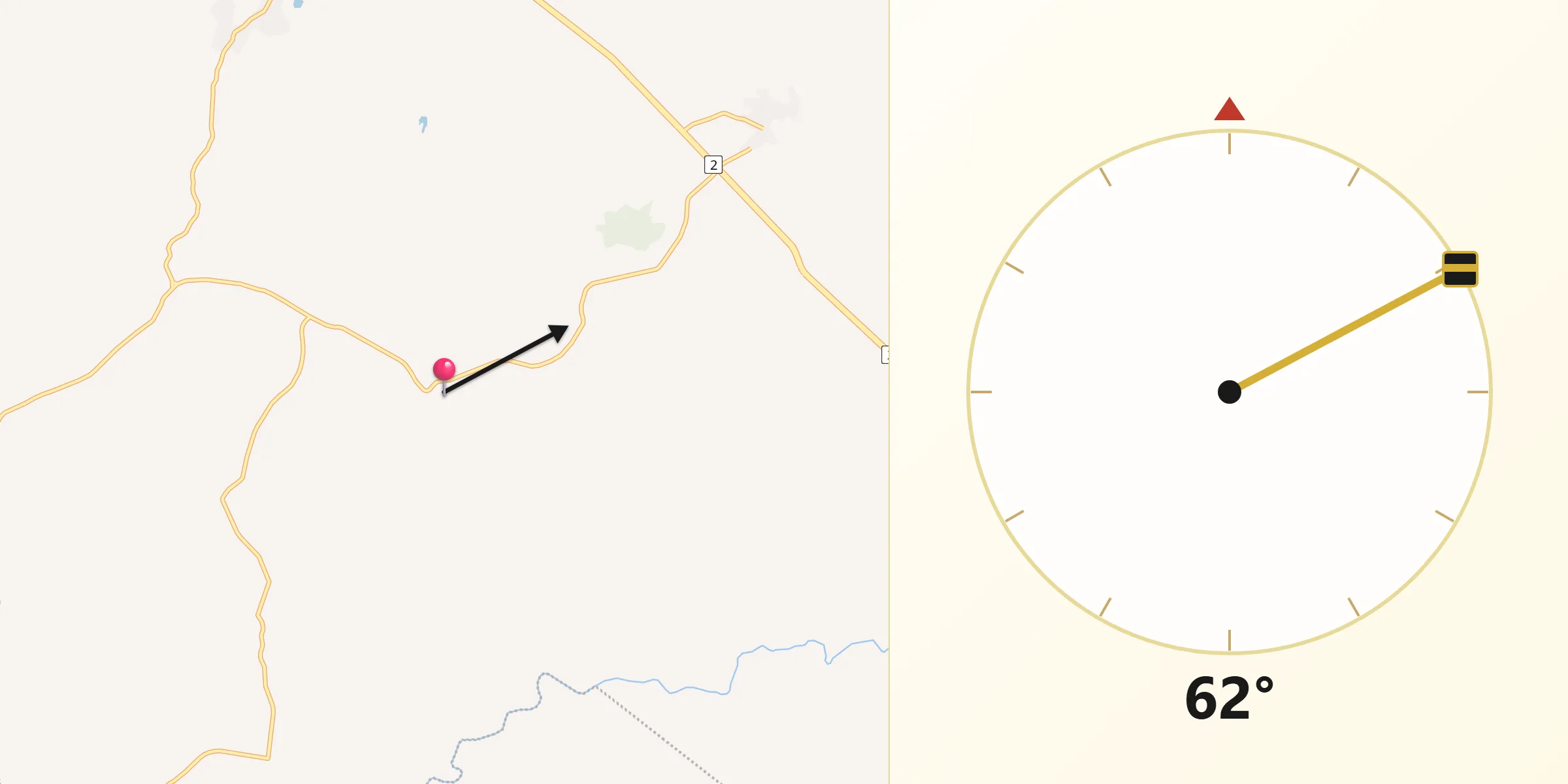 Dirección de la Qibla desde Portobelillo