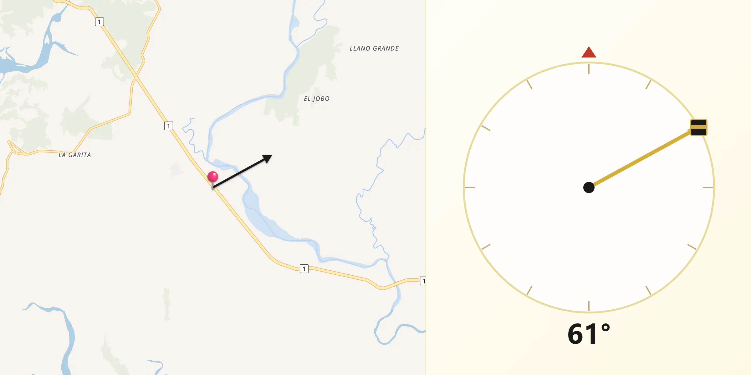 Dirección de la Qibla desde San Lorenzo