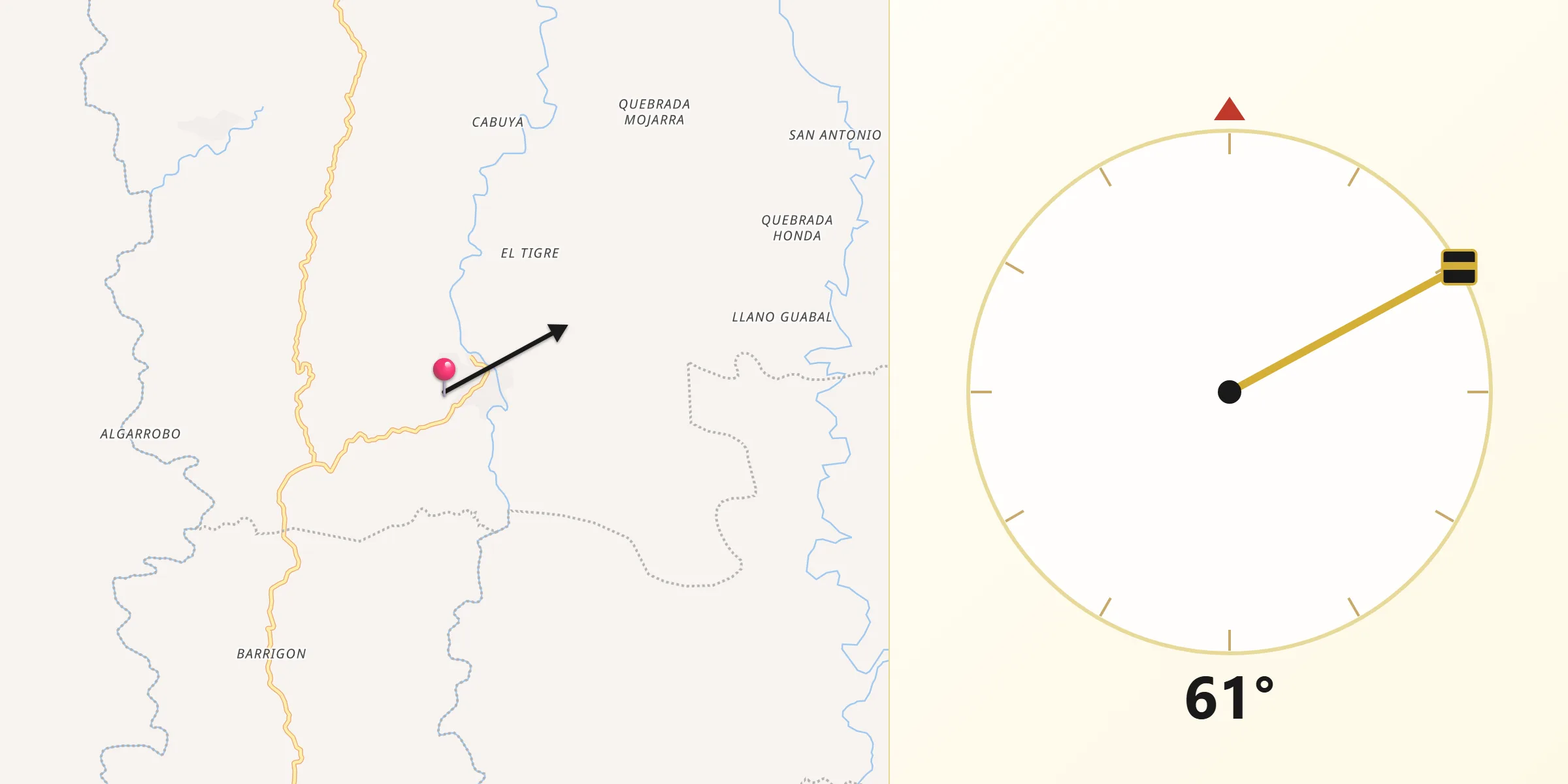 Dirección de la Qibla desde Buenos Aires