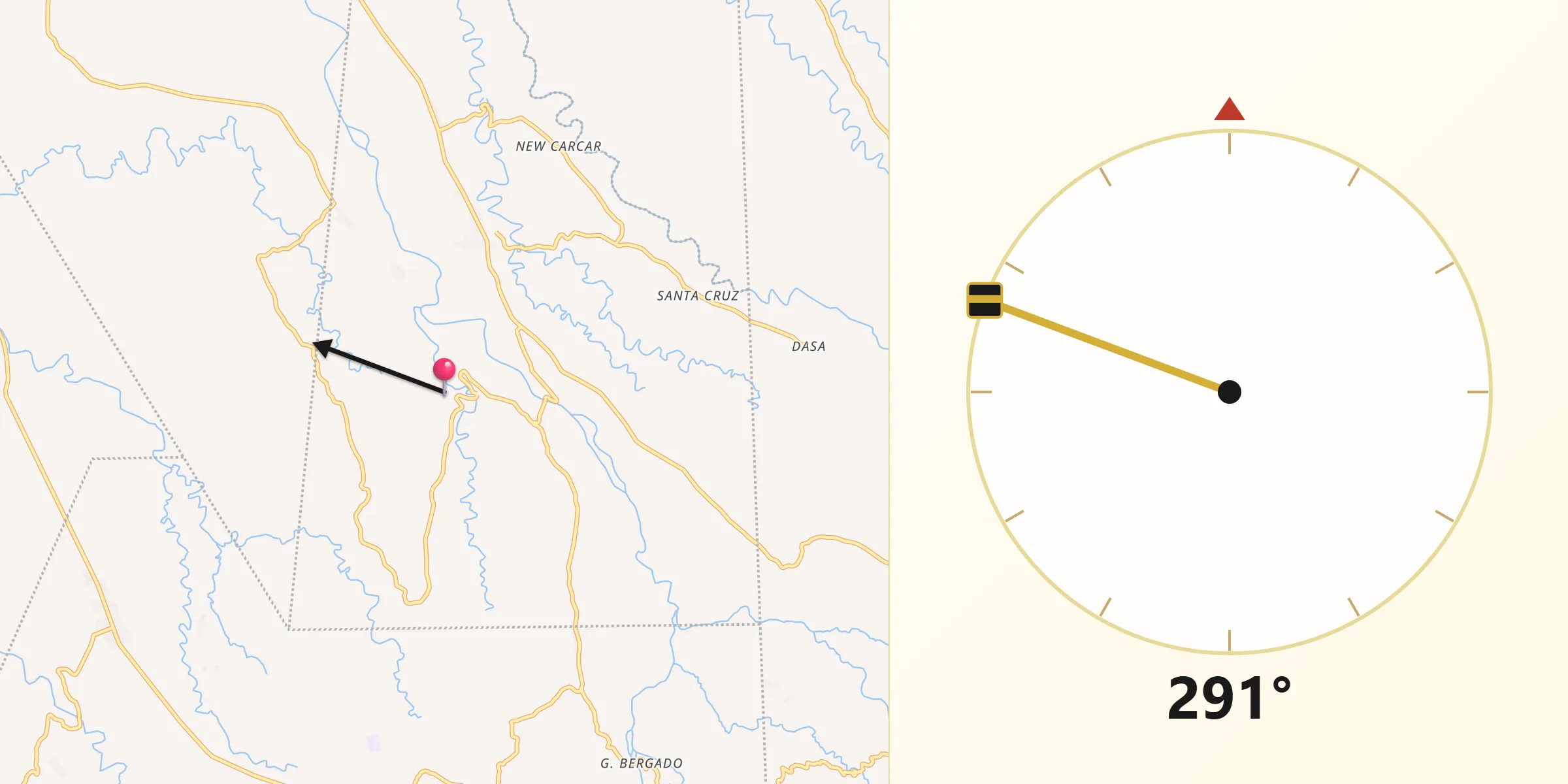 Qibla Direction from Oroquieta