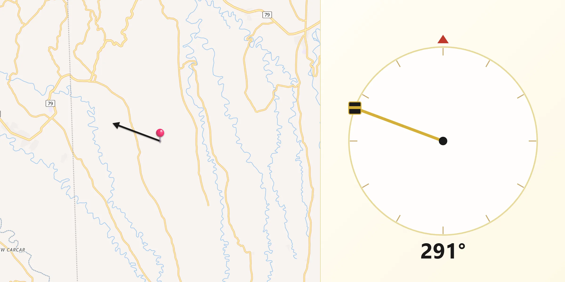 Qibla Direction from Calamba