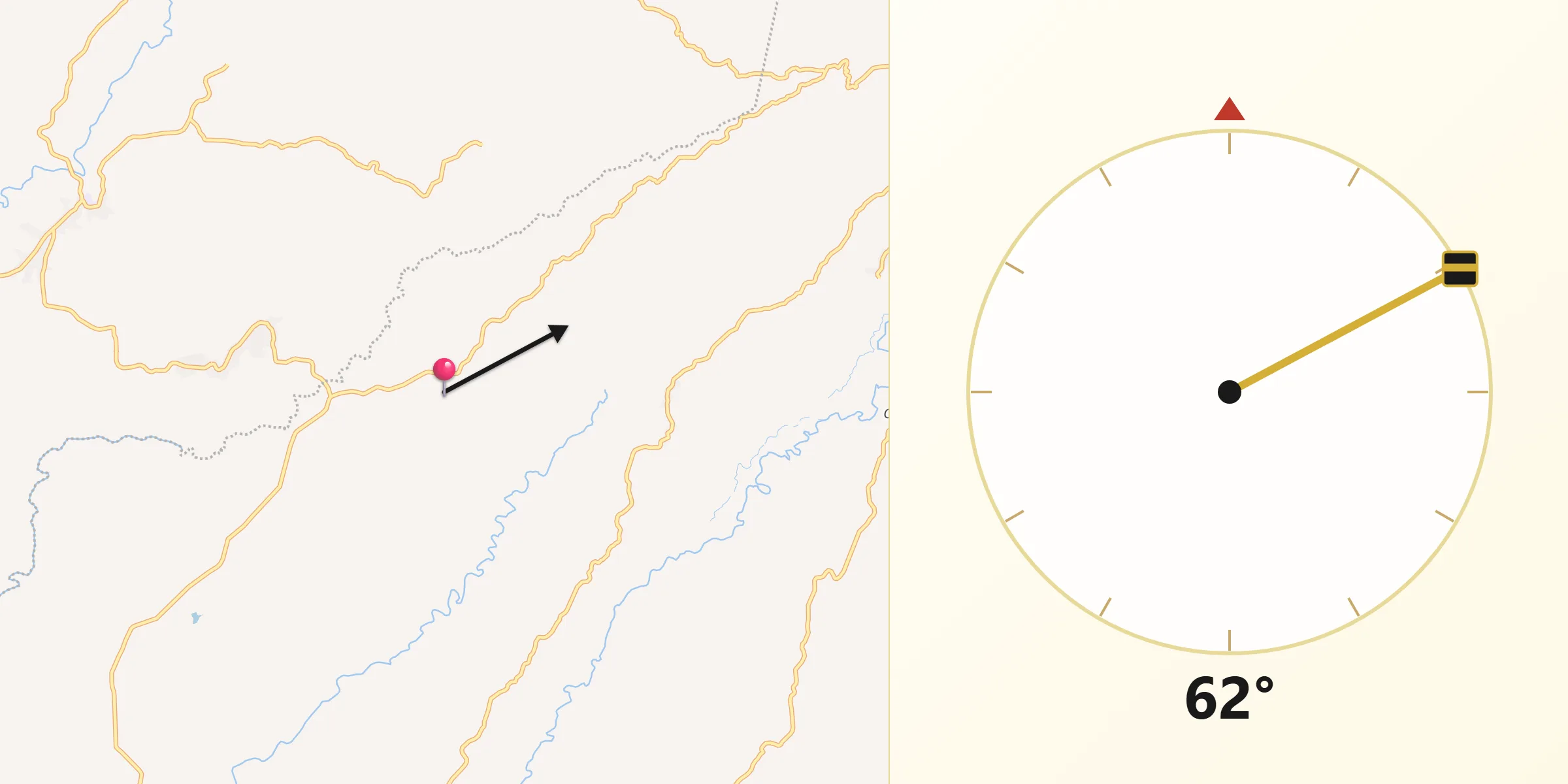 Dirección de la Qibla desde San Juan de Dios