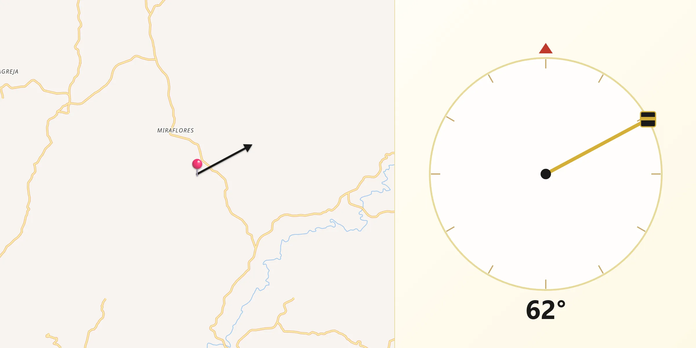 Dirección de la Qibla desde Distrito Penonomé