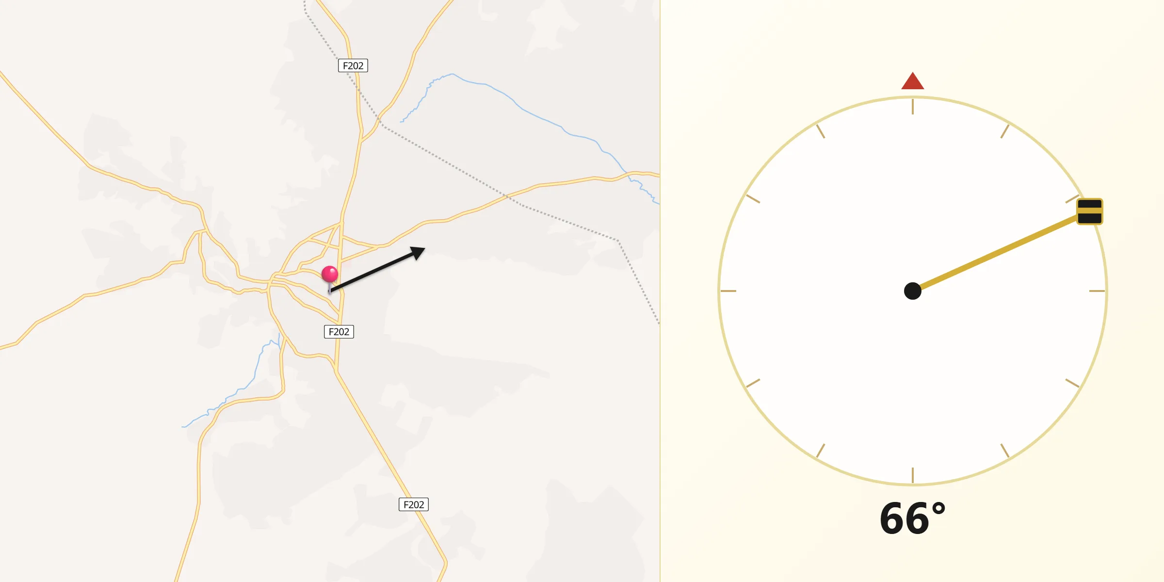 Qibla Direction from Saki