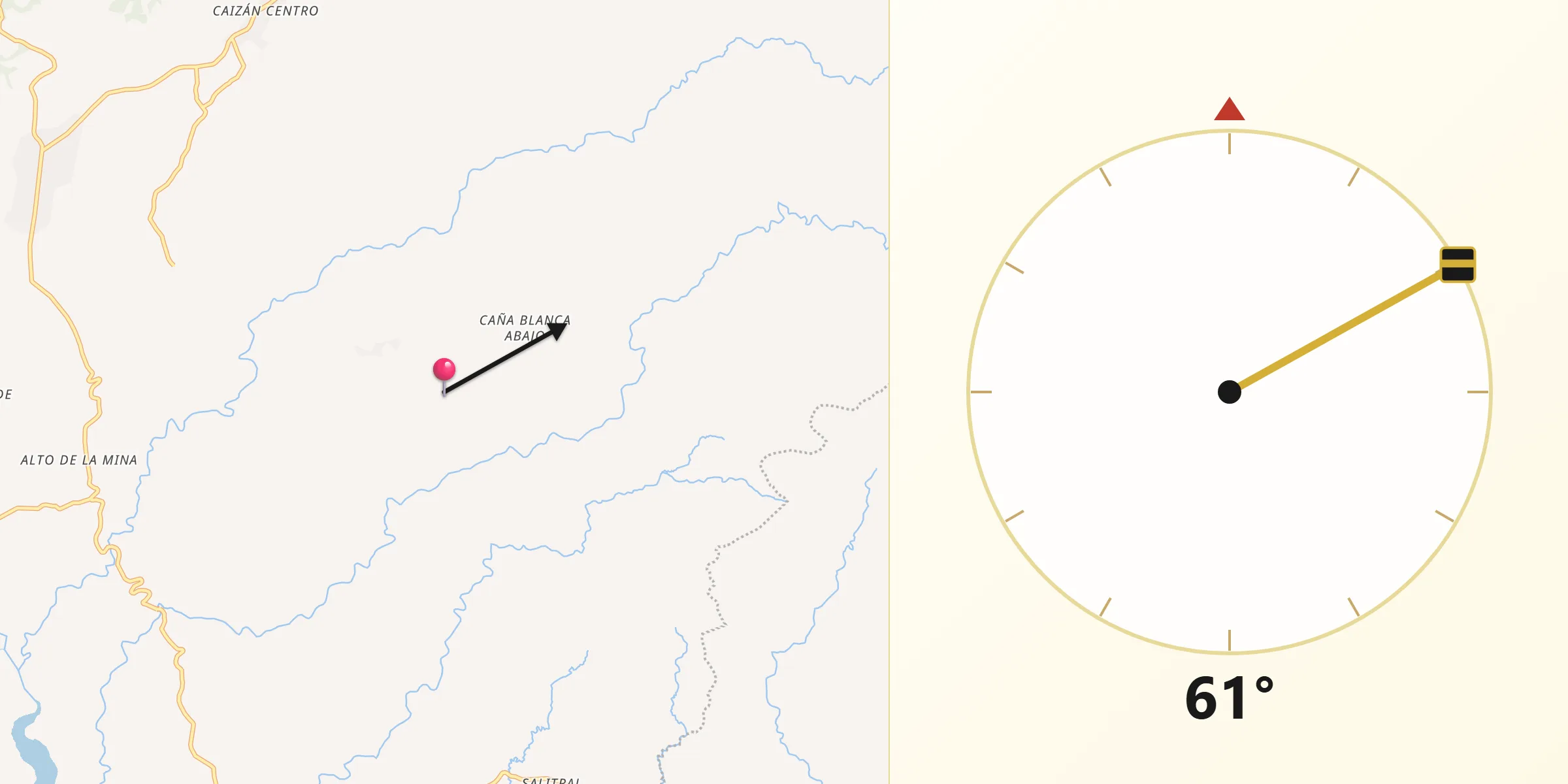 Dirección de la Qibla desde Distrito de Renacimiento