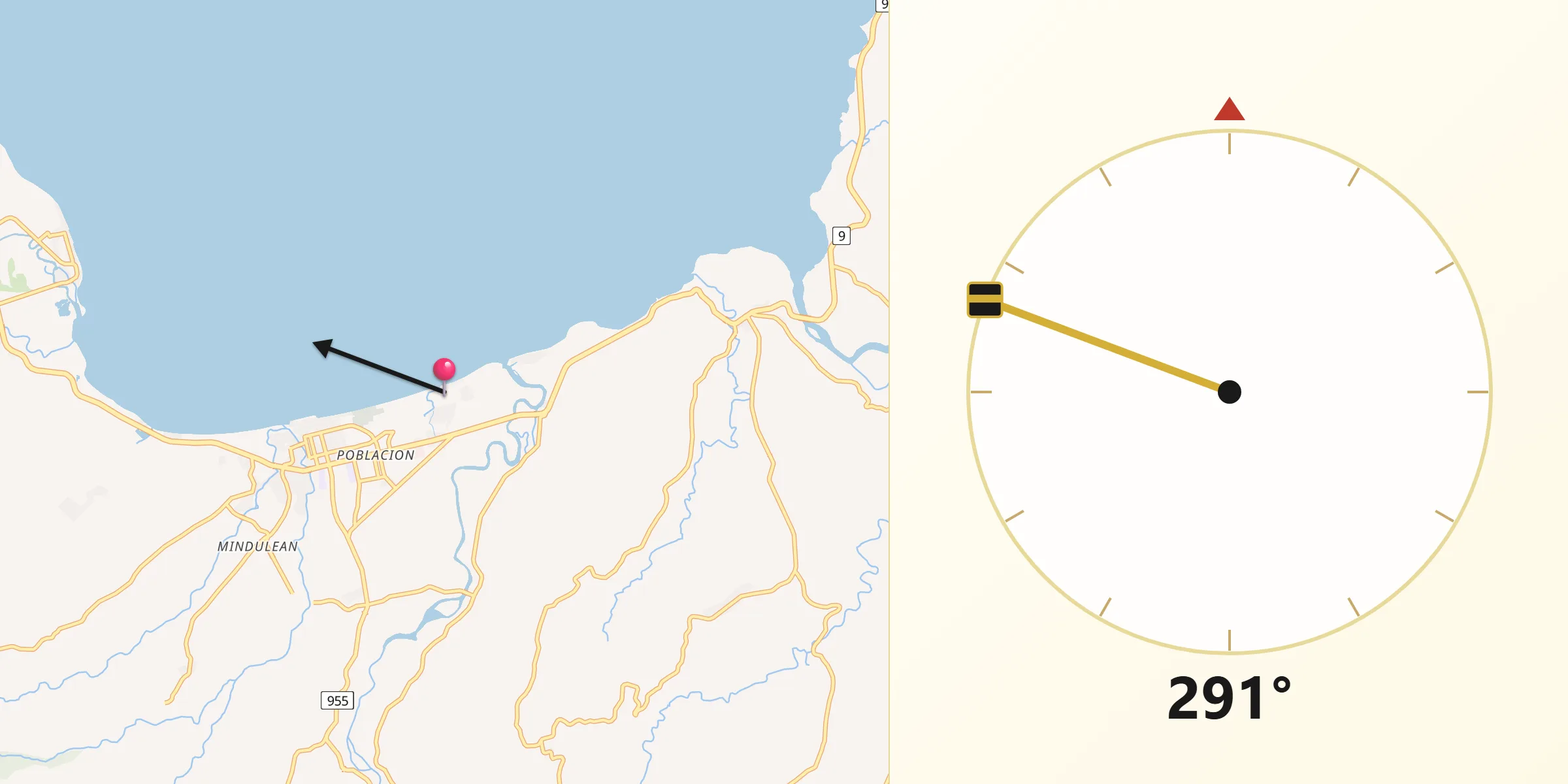 Qibla Direction from Mariano