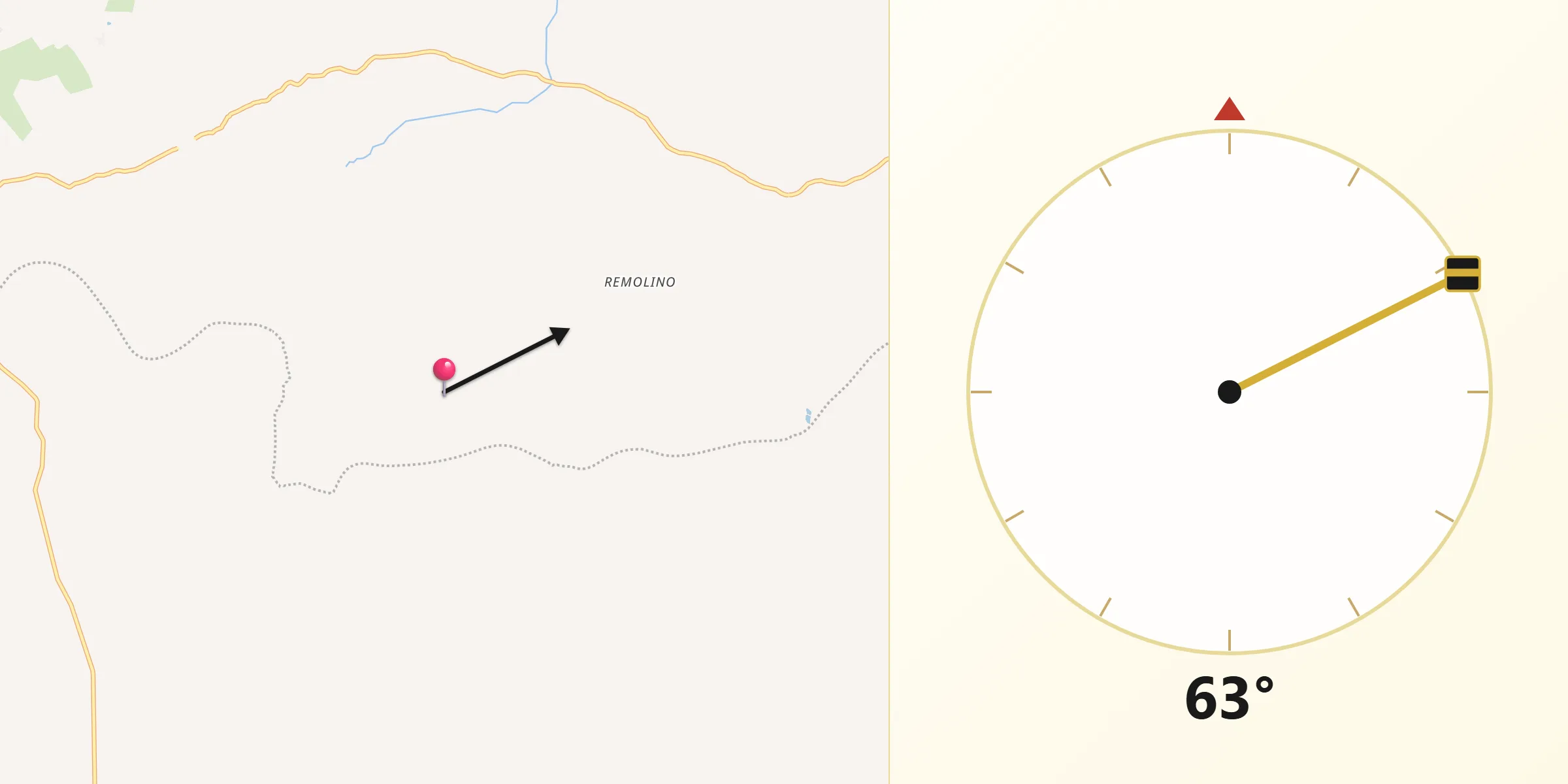 Dirección de la Qibla desde Buenavista