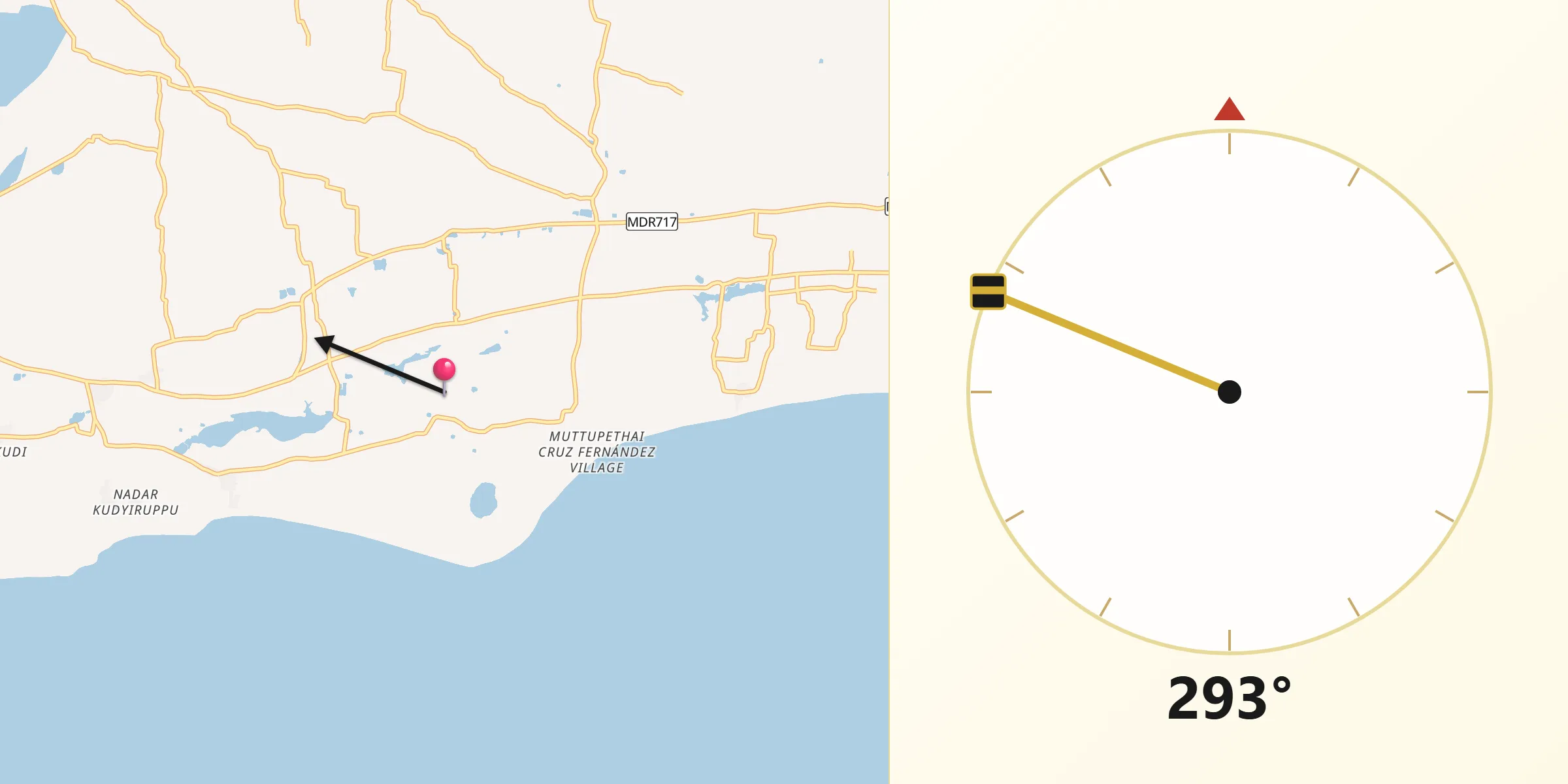 Periyapattinam से मक्का की दिशा