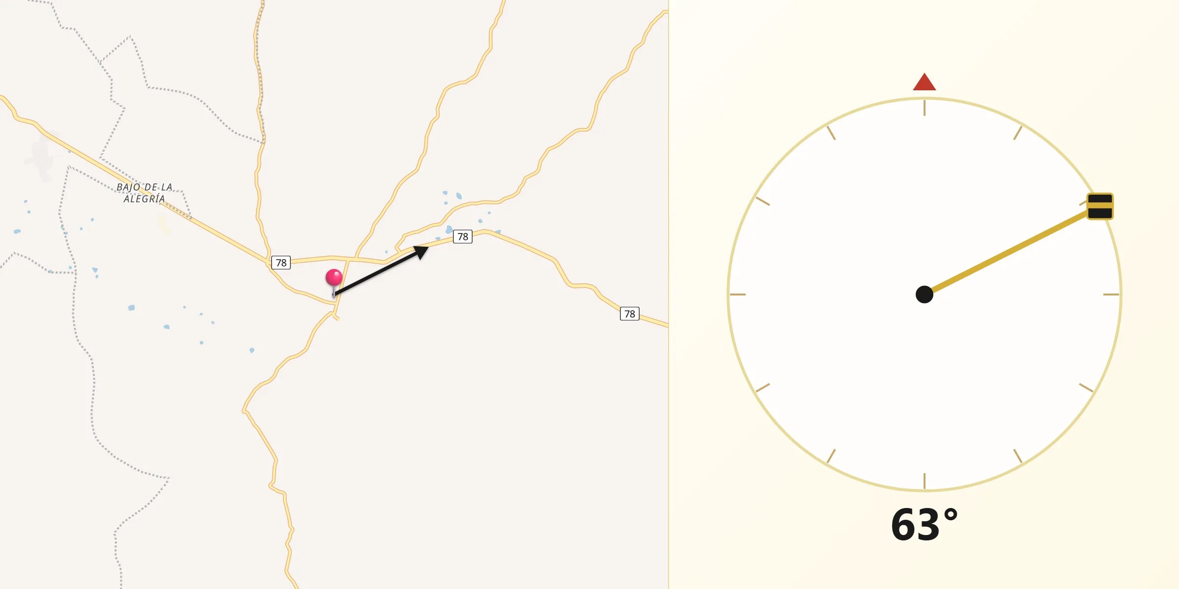 Dirección de la Qibla desde San Pedro