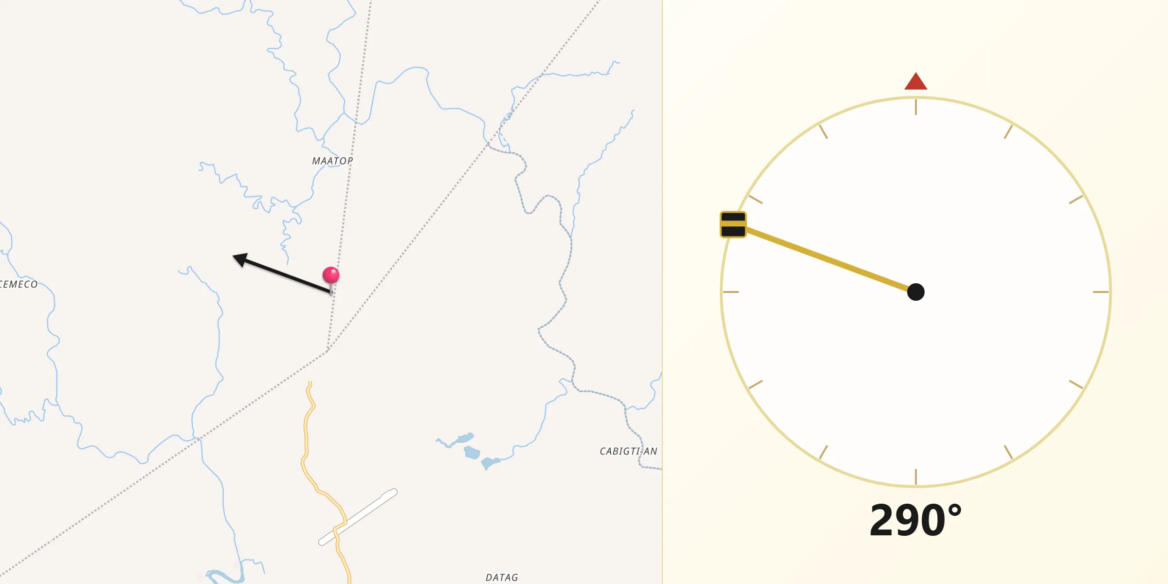 Qibla Direction from Bayawan