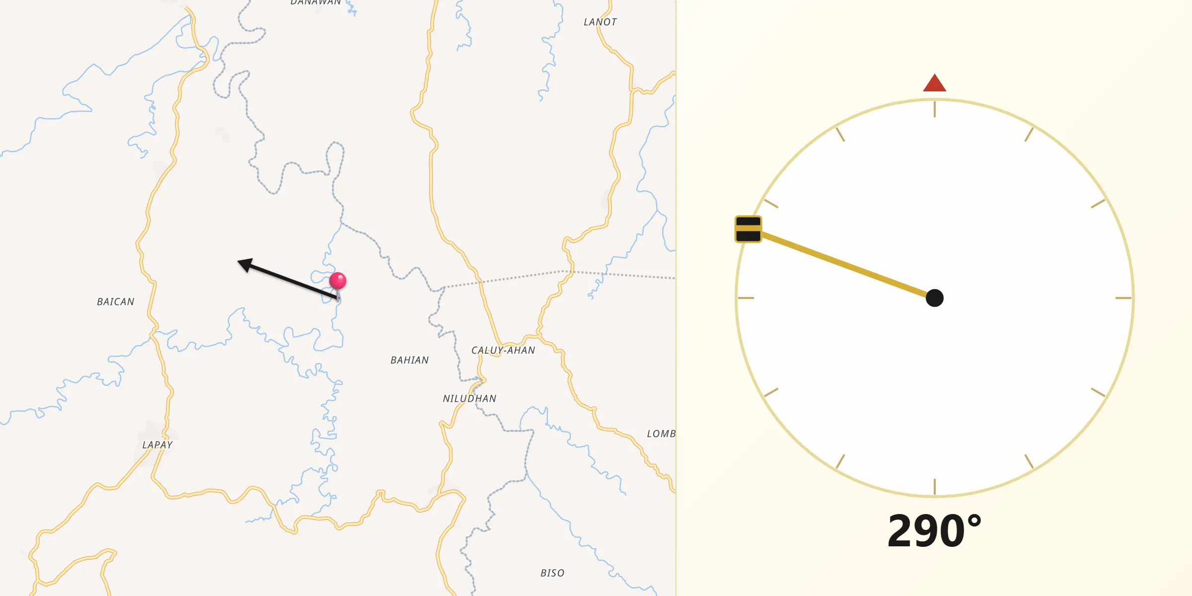 Qibla Direction from Bais