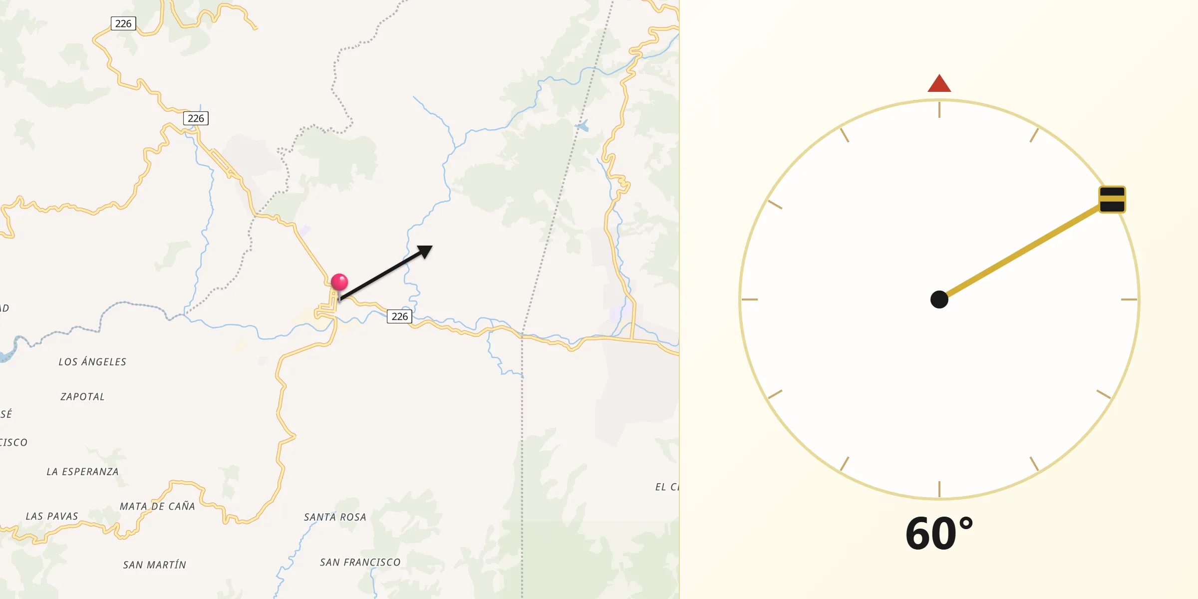Dirección de la Qibla desde San Marcos