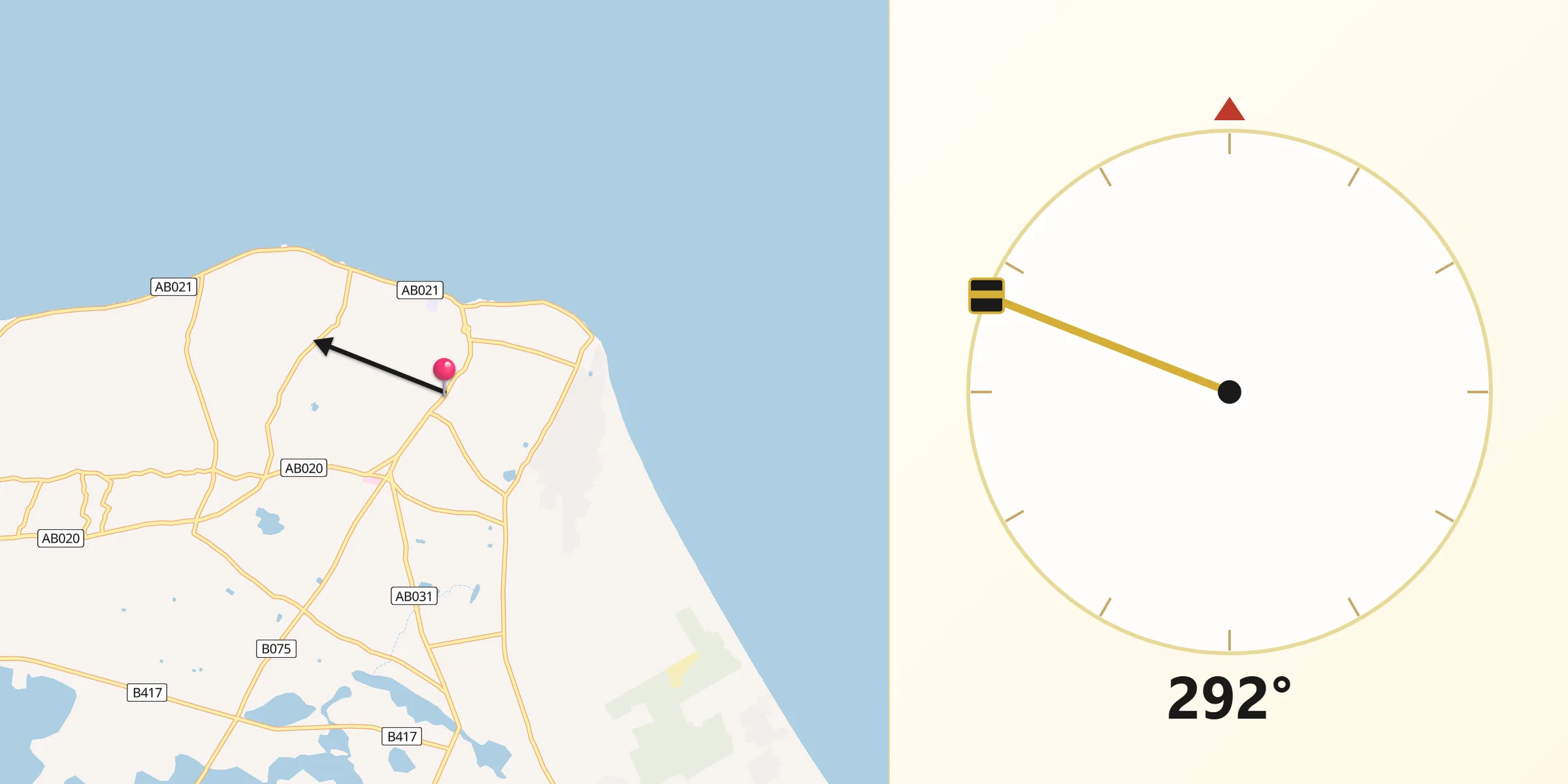 Qibla Direction from Point Pedro