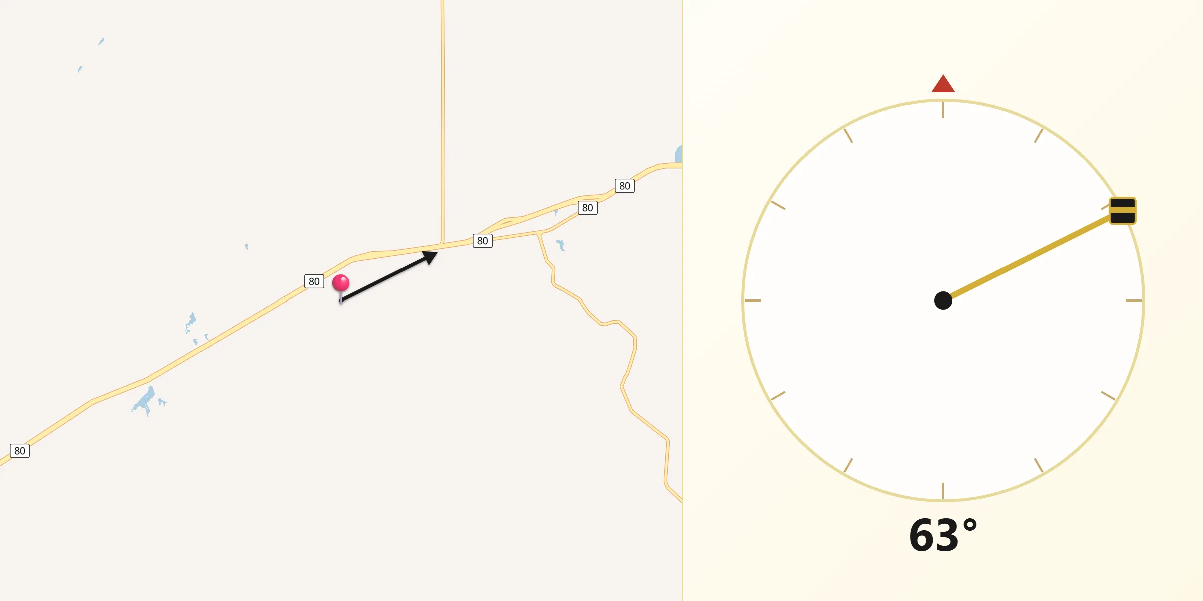 Dirección de la Qibla desde Ariguaní