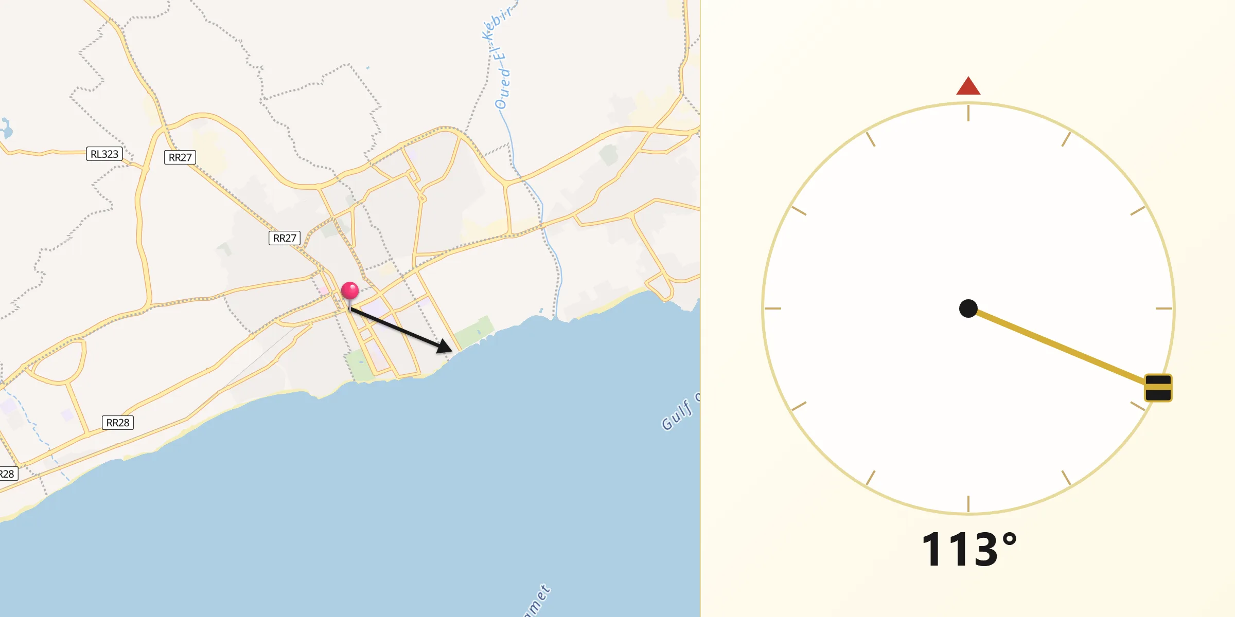 Kierunek Qibla z Rawa Mazowiecka